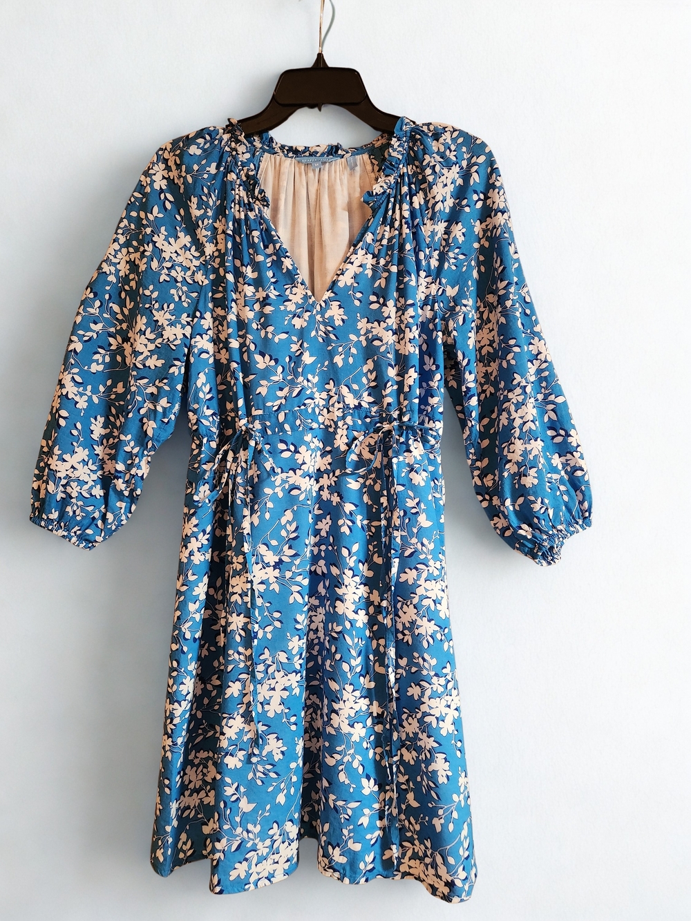 Draper James Blue Floral Kellie Babydoll Dress Size Medium